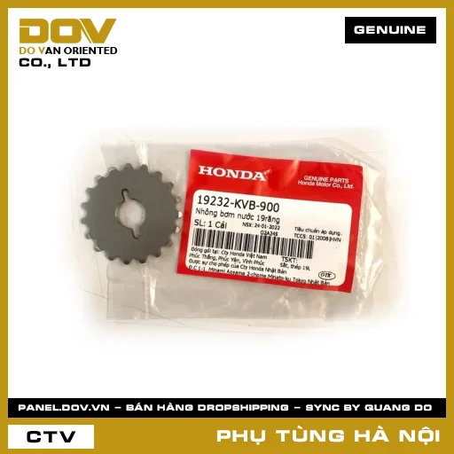 MÃ PHỤ TÙNG : 19232KVB900 NHÔNG BƠM NƯỚC 19RĂNG — 19232KVB900
