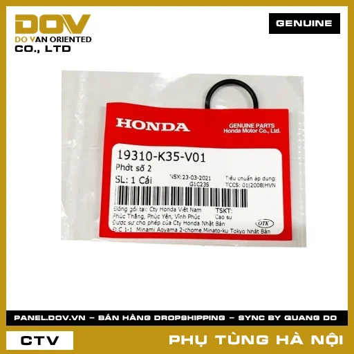 MÃ PHỤ TÙNG : 19310K35V01 PHỚT SỐ 2 — 19310K35V01