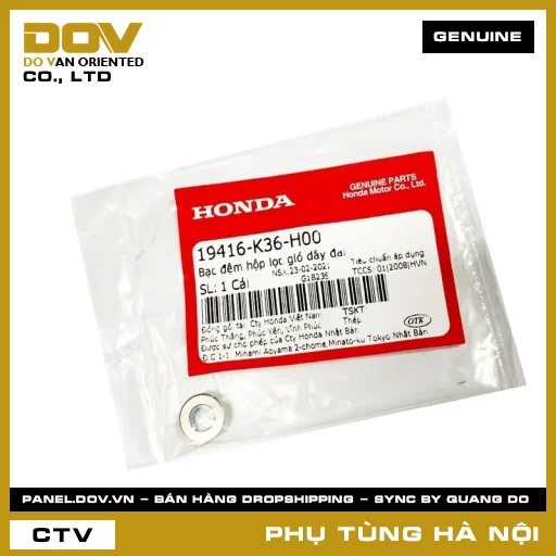 MÃ PHỤ TÙNG : 19416K36H00 BẠC ĐỆM HỘP LỌC GIÓ DÂY ĐAI — 19416K36H00