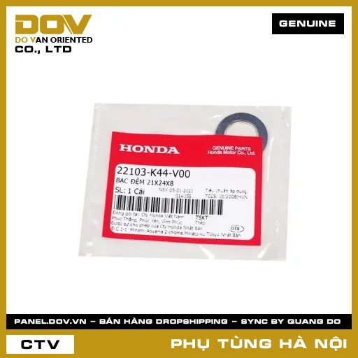 MÃ PHỤ TÙNG : 22103K44V00 BẠC ĐỆM 21X24X8 — 22103K44V00