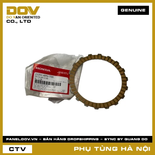 MÃ PHỤ TÙNG : 22201KPGT00 ĐĨA MA SÁT LY HỢP — 22201KPGT00