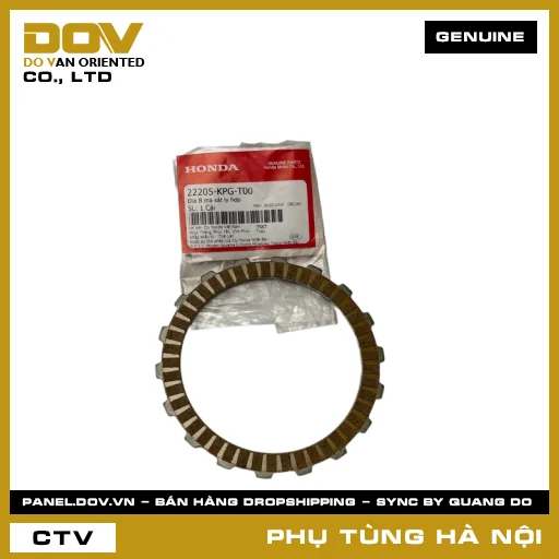 MÃ PHỤ TÙNG : 22205KPGT00 ĐĨA B MA SÁT LY HỢP — 22205KPGT00