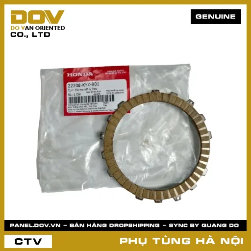 MÃ PHỤ TÙNG : 22208KYZ901 CỤM ĐĨA MA SÁT LY HỢP — 22208KYZ901