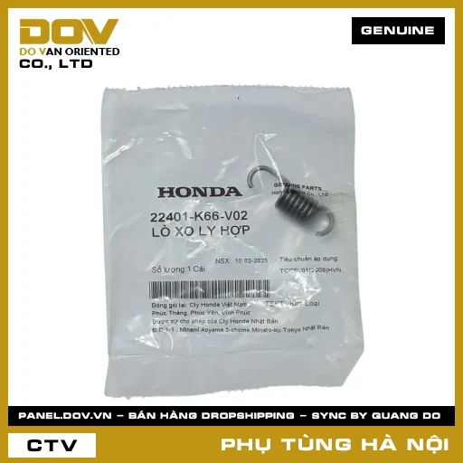 MÃ PHỤ TÙNG : 22401K66V02 LÒ XO LY HỢP — 22401K66V02