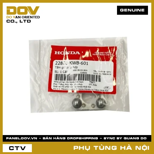 MÃ PHỤ TÙNG : 22860KWB601 TẤM GIỮ BI LY HỢP — 22860KWB601