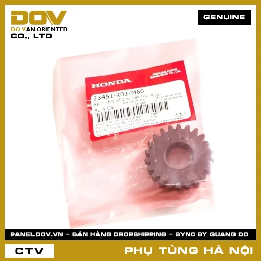 MÃ PHỤ TÙNG : 23451K03M60 BÁNH RĂNG SỐ 3 SƠ CẤP (22 RĂNG) — 23451K03M60