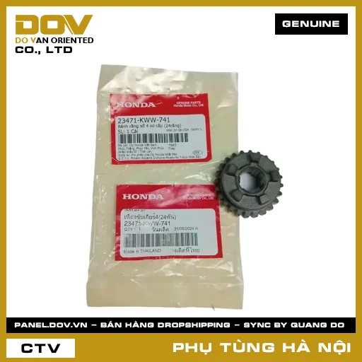 MÃ PHỤ TÙNG : 23471KWW741 BÁNH RĂNG SỐ 4 SƠ CẤP (24RĂNG) — 23471KWW741