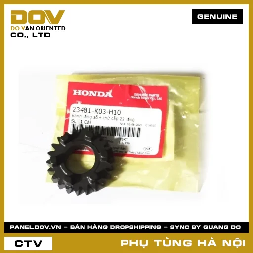 MÃ PHỤ TÙNG : 23481K03H10 BÁNH RĂNG SỐ 4 TRỤC THỨ CẤP (22 RĂNG) — 23481K03H10