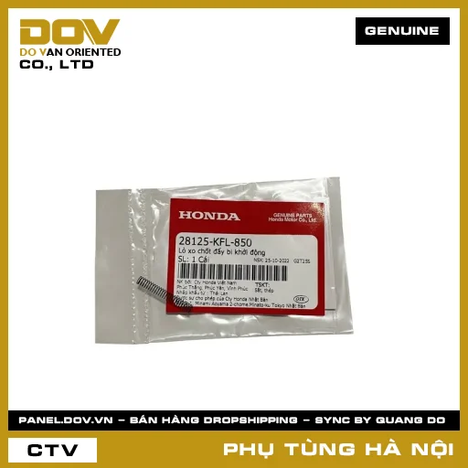 MÃ PHỤ TÙNG : 28125KFL850 LÒ XO CHỐT ĐẨY BI KHỞI ĐỘNG — 28125KFL850