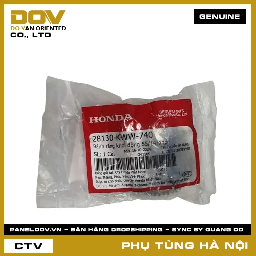 MÃ PHỤ TÙNG : 28130KWW740 BÁNH RĂNG KHỞI ĐỘNG 55/14RĂNG — 28130KWW740