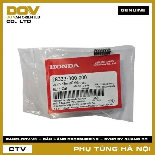 MÃ PHỤ TÙNG : 28333300000 LÒ XO HÃM ĐỂ CHÂN SAU — 28333300000