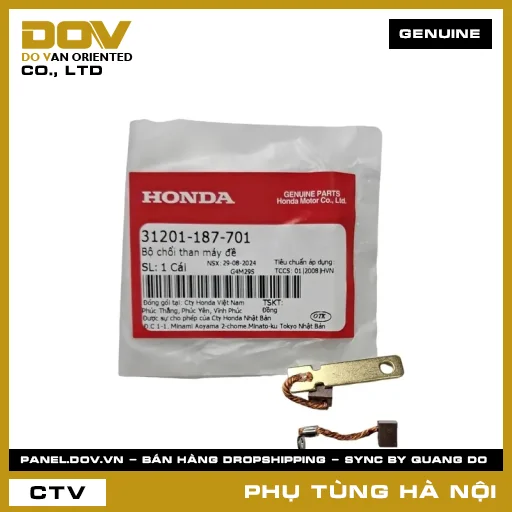 MÃ PHỤ TÙNG : 31201187701 BỘ CHỔI THAN MÁY ĐỀ — 31201187701