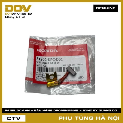 MÃ PHỤ TÙNG : 31202KPCD51 CHỔI THAN B MÔ TƠ ĐỀ — 31202KPCD51