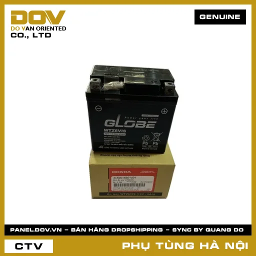 MÃ PHỤ TÙNG : 31500K66V04 BÌNH ẮC QUY WTZ6VIS — 31500K66V04