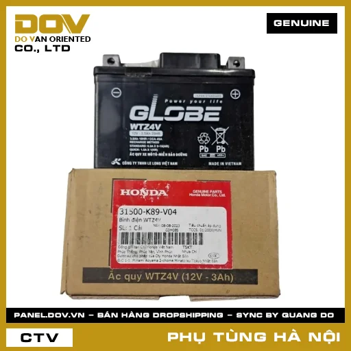 MÃ PHỤ TÙNG : 31500K89V04 BÌNH ĐIỆN WTZ4V — 31500K89V04