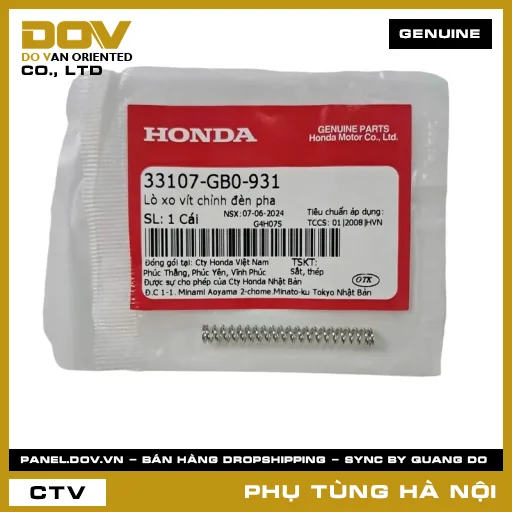 MÃ PHỤ TÙNG : 33107GB0931 LÒ XO VÍT CHỈNH ĐÈN PHA — 33107GB0931