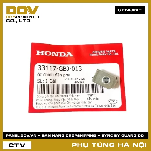 MÃ PHỤ TÙNG : 33117GBJ013 ỐC CHỈNH ĐÈN PHA — 33117GBJ013