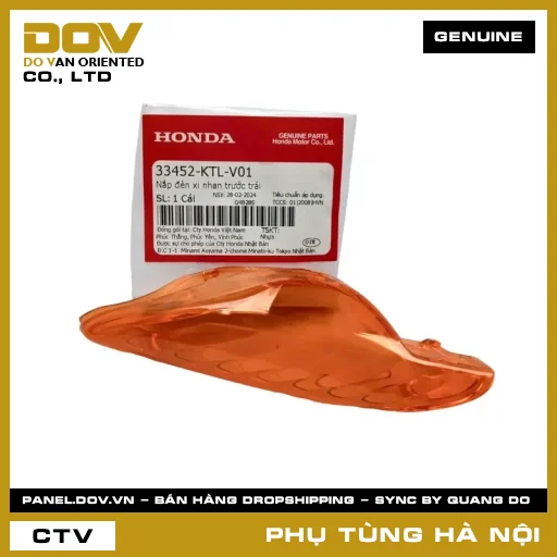 MÃ PHỤ TÙNG : 33452KTLV01 NẮP ĐÈN XI NHAN TRƯỚC TRÁI — 33452KTLV01