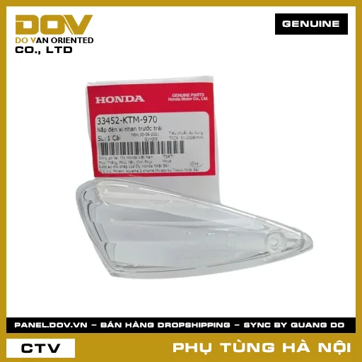 MÃ PHỤ TÙNG : 33452KTM970 NẮP ĐÈN XI NHAN TRƯỚC TRÁI — 33452KTM970