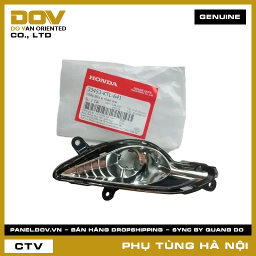 MÃ PHỤ TÙNG : 33453KTL641 CHÓA ĐÈN XI NHAN TRÁI — 33453KTL641