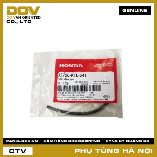 MÃ PHỤ TÙNG : 33706KTL641 ĐỆM ĐÈN SAU — 33706KTL641