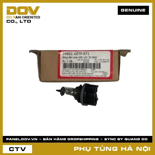 MÃ PHỤ TÙNG : 34901GFM971 BÓNG ĐÈN PHA HS5 12V 35/30W — 34901GFM971