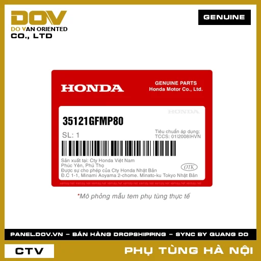 MÃ PHỤ TÙNG : 35121GFMP80 PHÔI CHÌA KHÓAP80 — 35121GFMP80