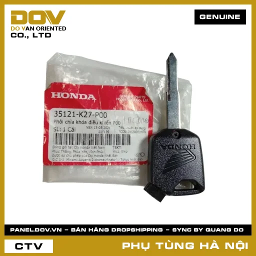 MÃ PHỤ TÙNG : 35121K27P00 PHÔI CHÌA KHÓA ĐIỀU KHIỂN P00 — 35121K27P00