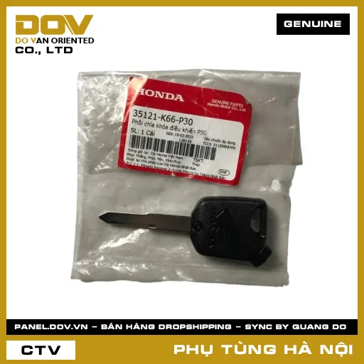 MÃ PHỤ TÙNG : 35121K66P30 PHÔI CHÌA KHÓA ĐIỀU KHIỂN P30 — 35121K66P30