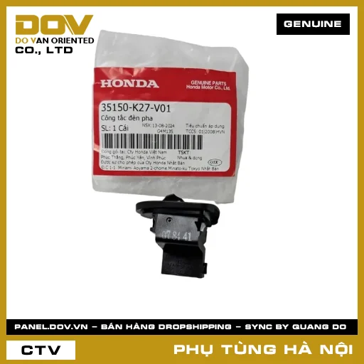 MÃ PHỤ TÙNG : 35150K27V01 CÔNG TẮC ĐÈN PHA — 35150K27V01