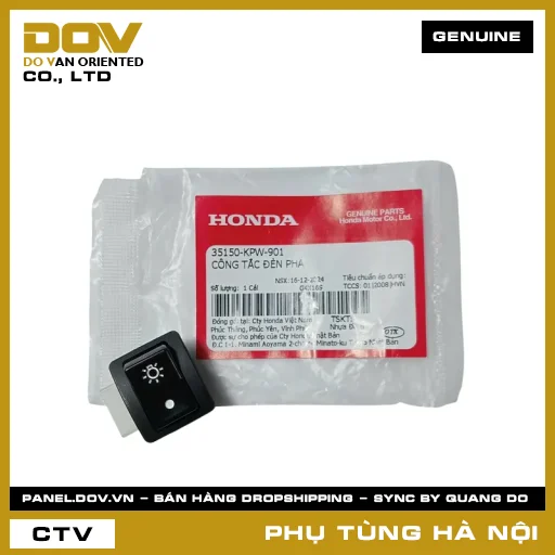 MÃ PHỤ TÙNG : 35150KPW901 CÔNG TẮC ĐÈN PHA — 35150KPW901