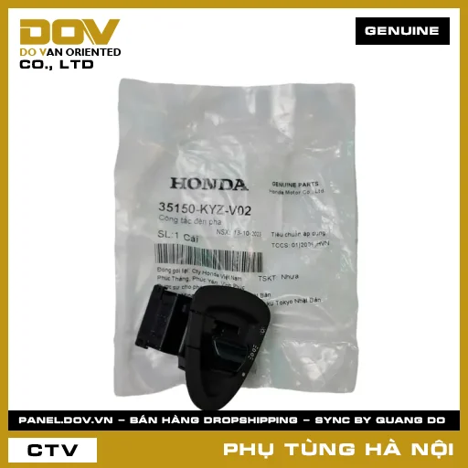 MÃ PHỤ TÙNG : 35150KYZV02 CÔNG TẮC ĐÈN PHA — 35150KYZV02