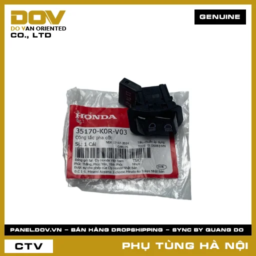 MÃ PHỤ TÙNG : 35170K0RV03 CÔNG TẮC PHA CỐT — 35170K0RV03
