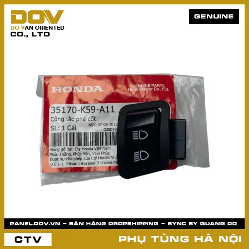 MÃ PHỤ TÙNG : 35170K59A11 CÔNG TẮC PHA CỐT — 35170K59A11