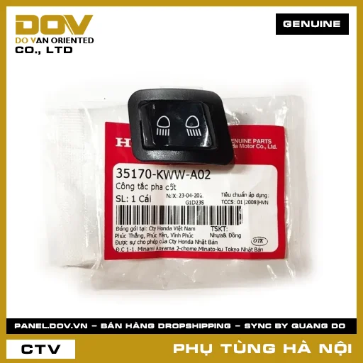 MÃ PHỤ TÙNG : 35170KWWA02 CÔNG TẮC PHA CỐT — 35170KWWA02