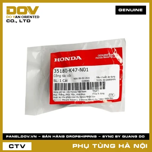 MÃ PHỤ TÙNG : 35180K47N01 CÔNG TẮC CÒI — 35180K47N01