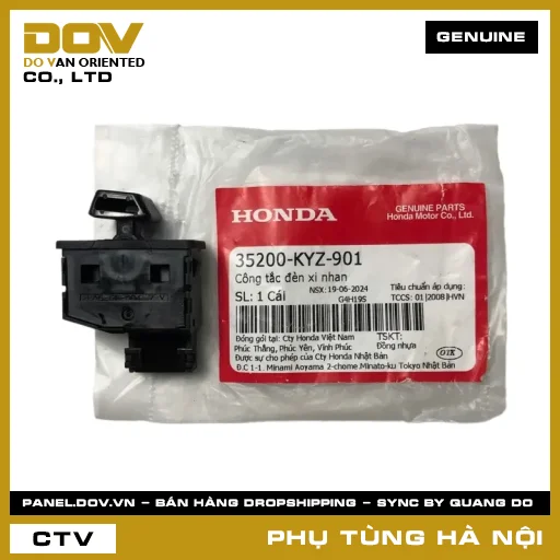 MÃ PHỤ TÙNG : 35200KYZ901 CÔNG TẮC ĐÈN XI NHAN — 35200KYZ901