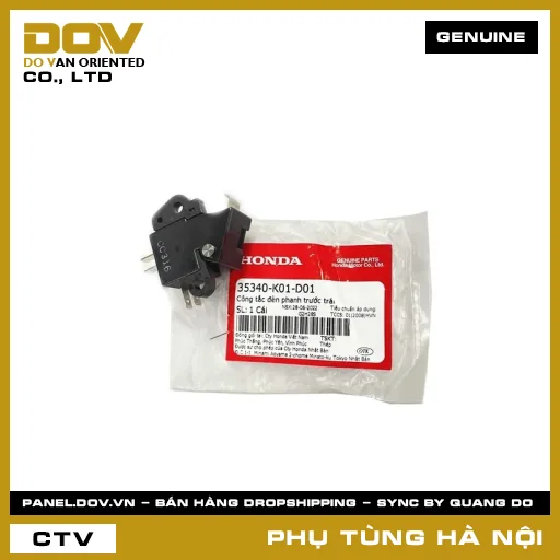 MÃ PHỤ TÙNG : 35340K01D01 CÔNG TẮC ĐÈN PHANH TRƯỚC TRÁI — 35340K01D01