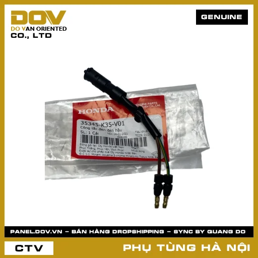 MÃ PHỤ TÙNG : 35345K35V01 CÔNG TẮC ĐÈN ĐÈN HẬU — 35345K35V01