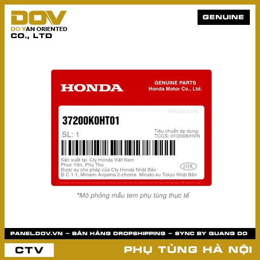 MÃ PHỤ TÙNG : 37200K0HT01 CỤM ĐỒNG HỒ TỐC ĐỘ — 37200K0HT01