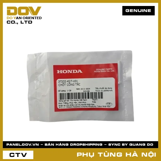 MÃ PHỤ TÙNG : 37202K27V01 CHỐT CÔNG TẮC — 37202K27V01