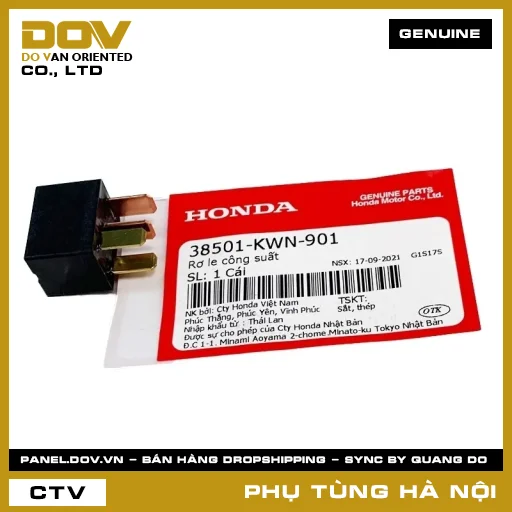 MÃ PHỤ TÙNG : 38501KWN901 RƠ LE CÔNG SUẤT — 38501KWN901