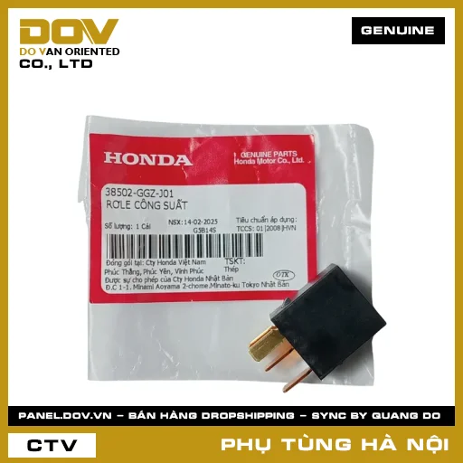 MÃ PHỤ TÙNG : 38502GGZJ01 RƠLE CÔNG SUẤT — 38502GGZJ01