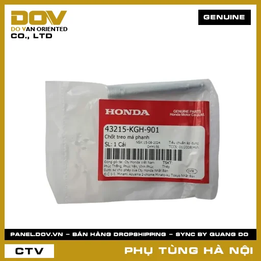 MÃ PHỤ TÙNG : 43215KGH901 CHỐT TREO MÁ PHANH — 43215KGH901