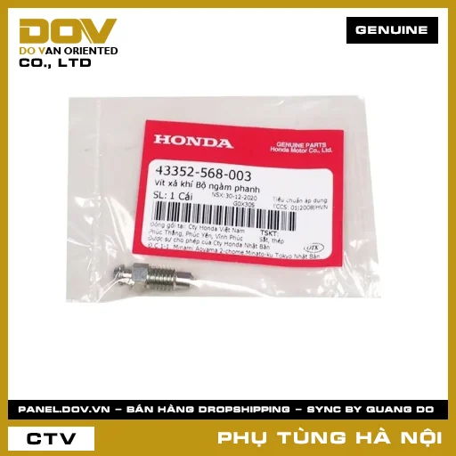 MÃ PHỤ TÙNG : 43352568003 VÍT XẢ KHÍ BỘ NGÀM PHANH — 43352568003
