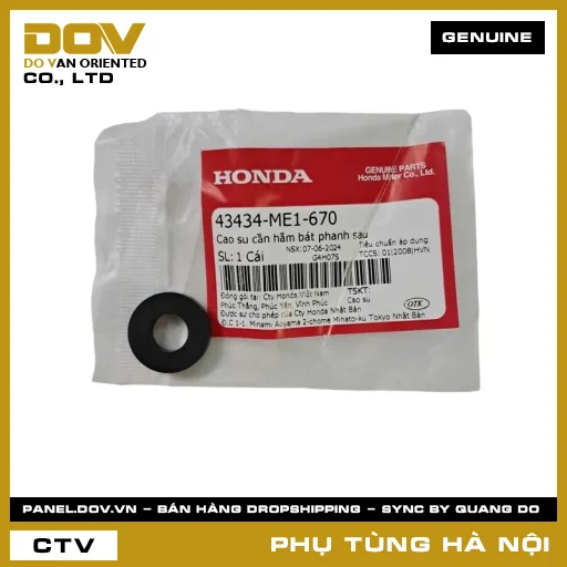 MÃ PHỤ TÙNG : 43434ME1670 CAO SU CẦN HÃM BÁT PHANH SAU — 43434ME1670