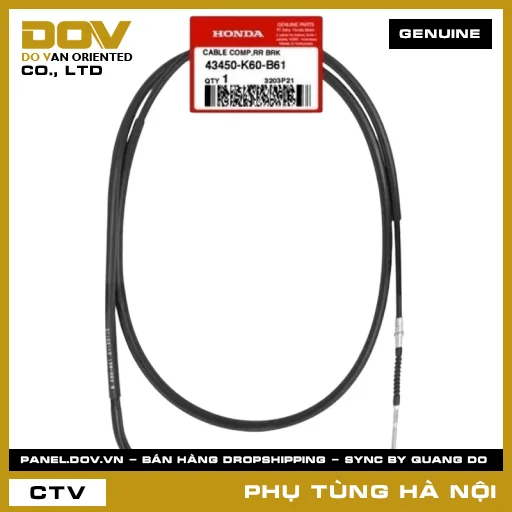 MÃ PHỤ TÙNG : 43450K60B61 DÂY PHANH SAU — 43450K60B61