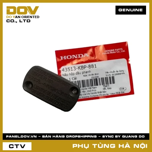 MÃ PHỤ TÙNG : 43513KBP881 NẮP HỘP DẦU PHANH — 43513KBP881