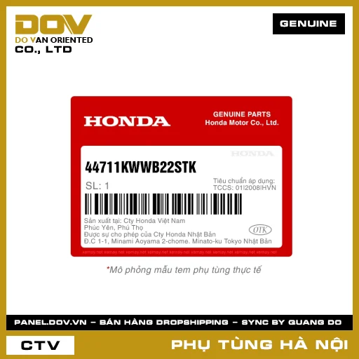 MÃ PHỤ TÙNG : 44711KWWB22STK LOADING... — 44711KWWB22STK