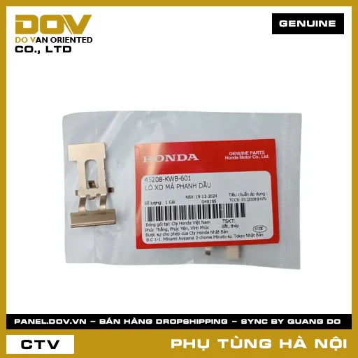 MÃ PHỤ TÙNG : 45208KWB601 LÒ XO MÁ PHANH DẦU — 45208KWB601